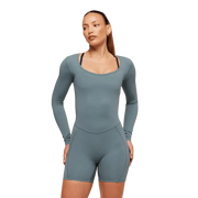 Gymshark Lifting Dipped Waistband All-In-One Iron Blue