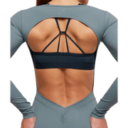 Gymshark Lifting Dipped Waistband All-In-One Iron Blue