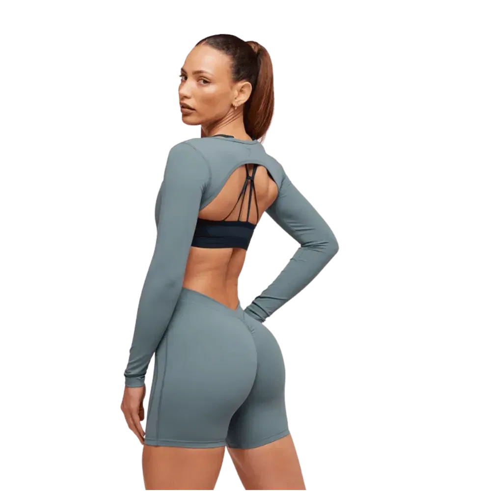 Gymshark Lifting Dipped Waistband All-In-One Iron Blue