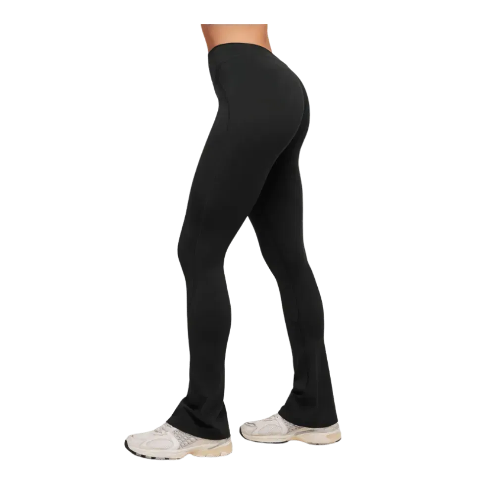 Gymshark Lifting Dipped Waistband Flared Leggings Black