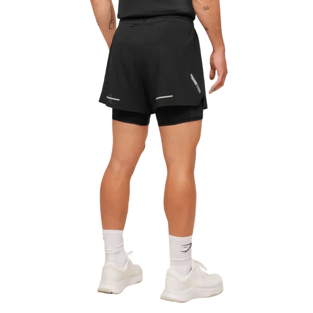 Gymshark Running 4" 2in1 Shorts Black