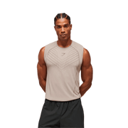 Gymshark Apex Seamless Tank Slim Fit Mushroom Grey/Pitch Grey