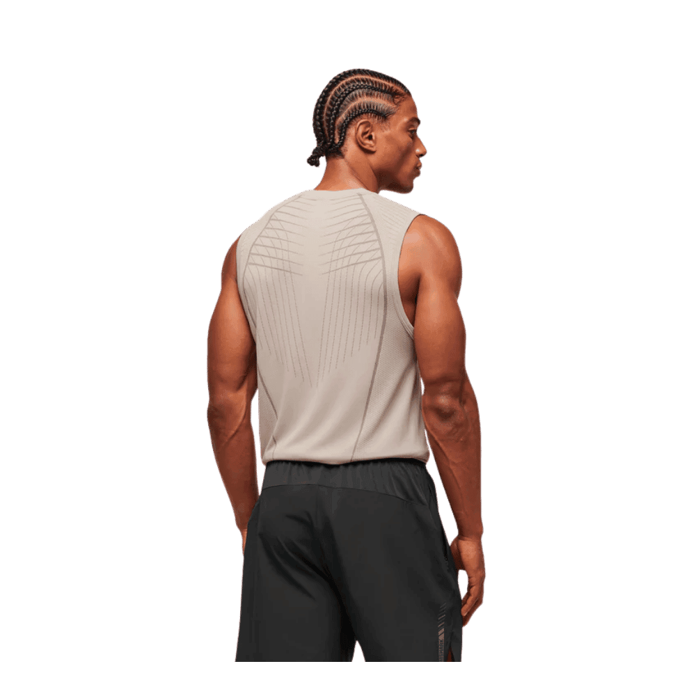 Gymshark Apex Seamless Tank Slim Fit Mushroom Grey/Pitch Grey