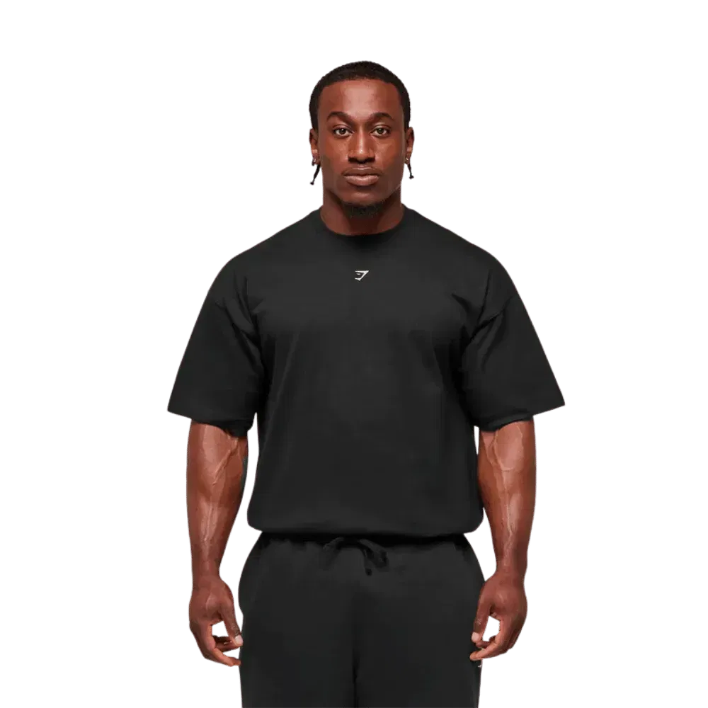 Gymshark Forged By Iron T-Shirt Extreme Oversized Fit Black
