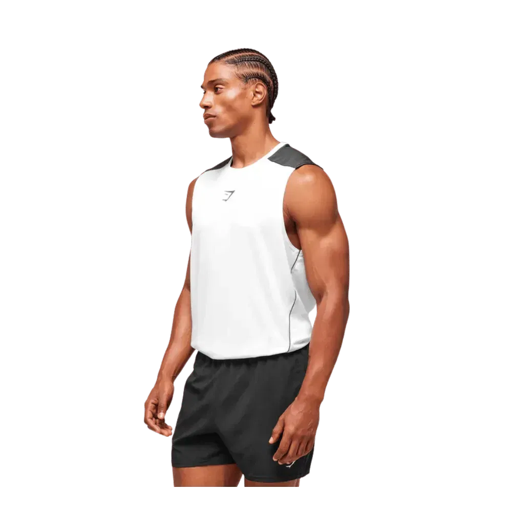 Gymshark Arrival Block Tank Regular Fit White