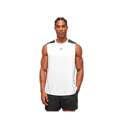 Gymshark Arrival Block Tank Regular Fit White