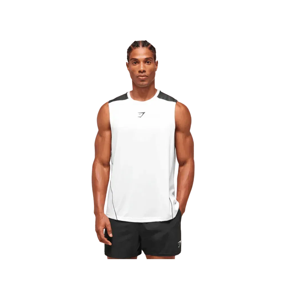 Gymshark Arrival Block Tank Regular Fit White