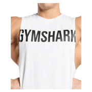 Gymshark Prime Drop Arm Tank White