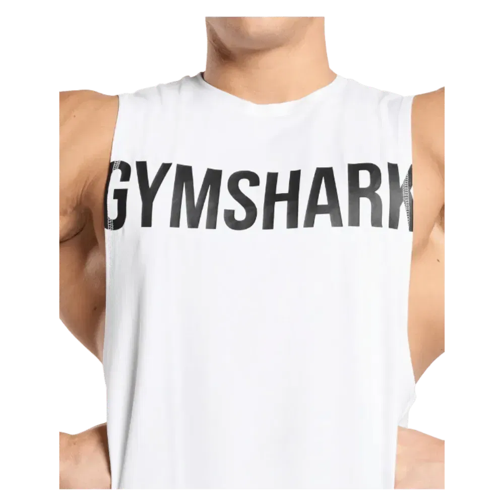 Gymshark Prime Drop Arm Tank White