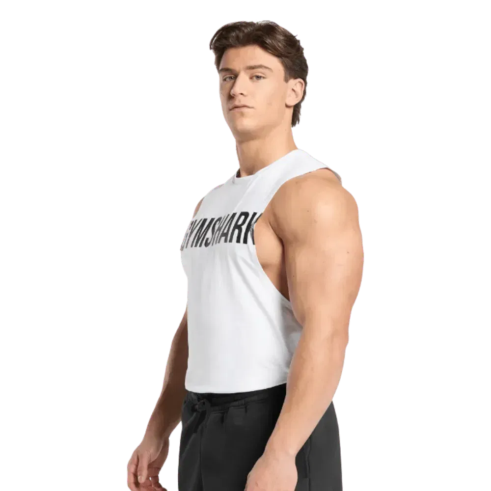 Gymshark Prime Drop Arm Tank White