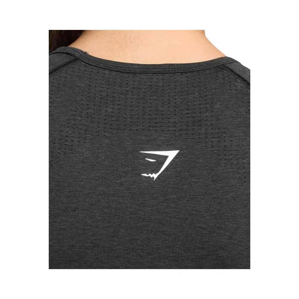 Gymshark Vital Scoop Neck Top Black Marl