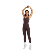 Gymshark Strappy All in One Full length Bodysuit Heritage Brown
