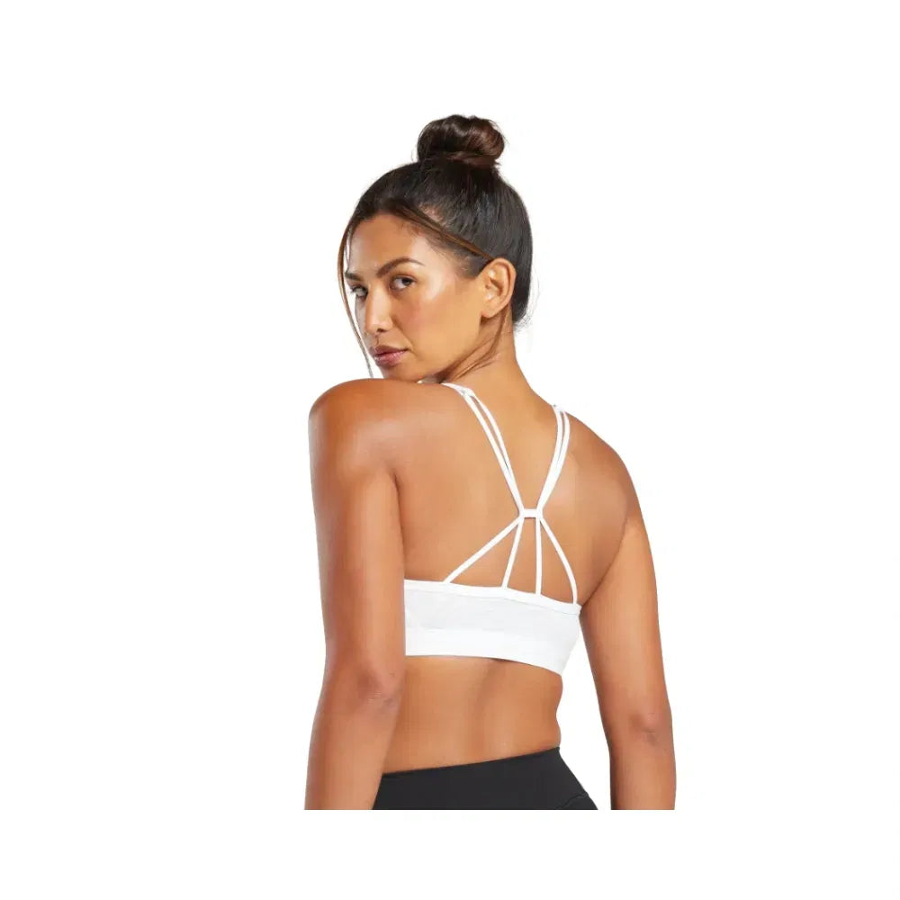 Gymshark Ruched Strappy Sports Bra Light Support White