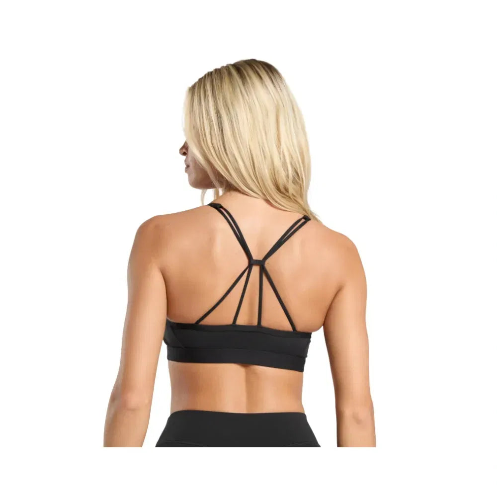 Gymshark Ruched Strappy Sports Bra Light Support Black