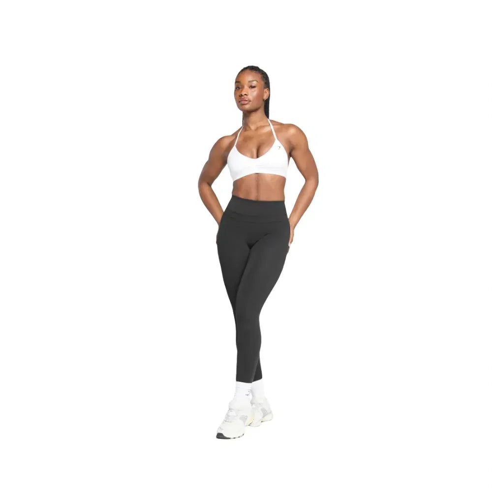 Gymshark Minimal Halterneck Sports Bra - Light Support White