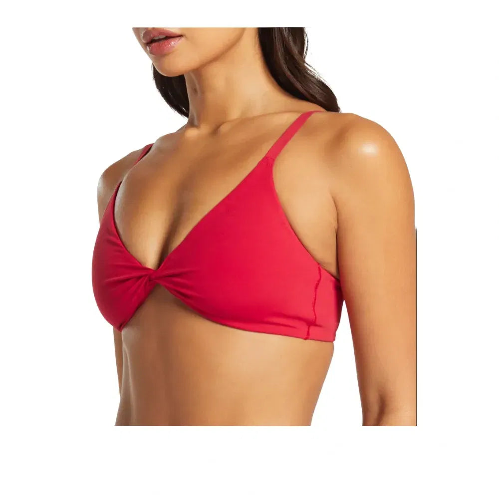 Gymshark Twist Front Bralette - Light Support Carmine Red