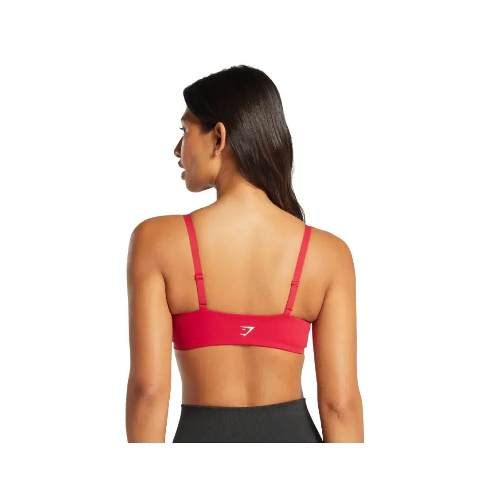 Gymshark Twist Front Bralette - Light Support Carmine Red