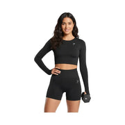 Gymshark Everyday Seamless Long Sleeve Crop Top - Black