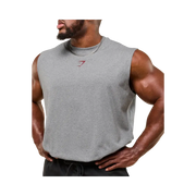 Gymshark Power Cut Off Tank Oversized Fit Charcoal Core Marl