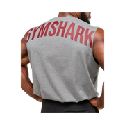 Gymshark Power Cut Off Tank Oversized Fit Charcoal Core Marl