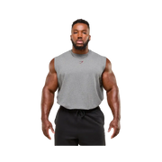 Gymshark Power Cut Off Tank Oversized Fit Charcoal Core Marl