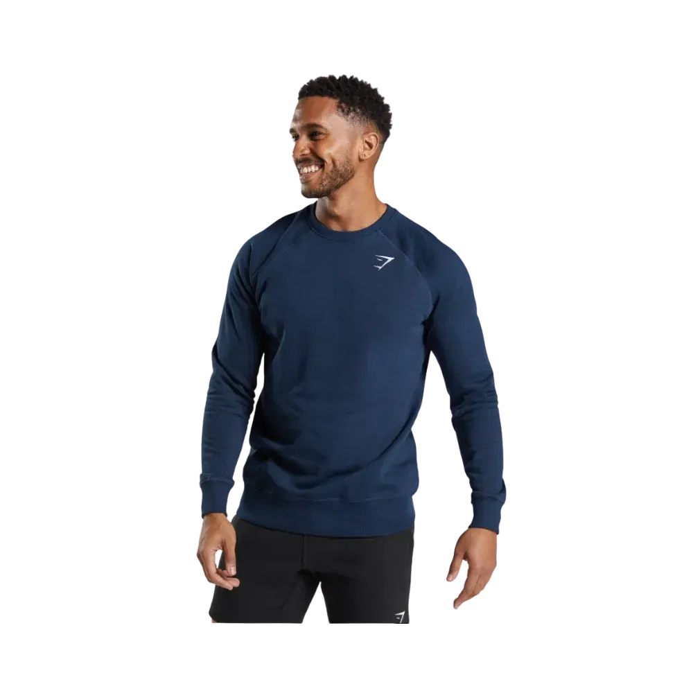 Gymshark Crest Sweatshirt Slim Fit Navy