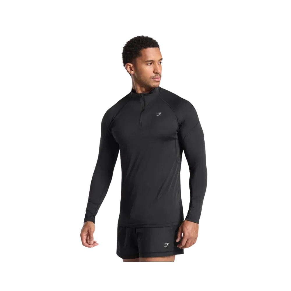 Gymshark Performance 1/4 Zip Slim Fit Black