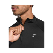 Gymshark Performance 1/4 Zip Slim Fit Black