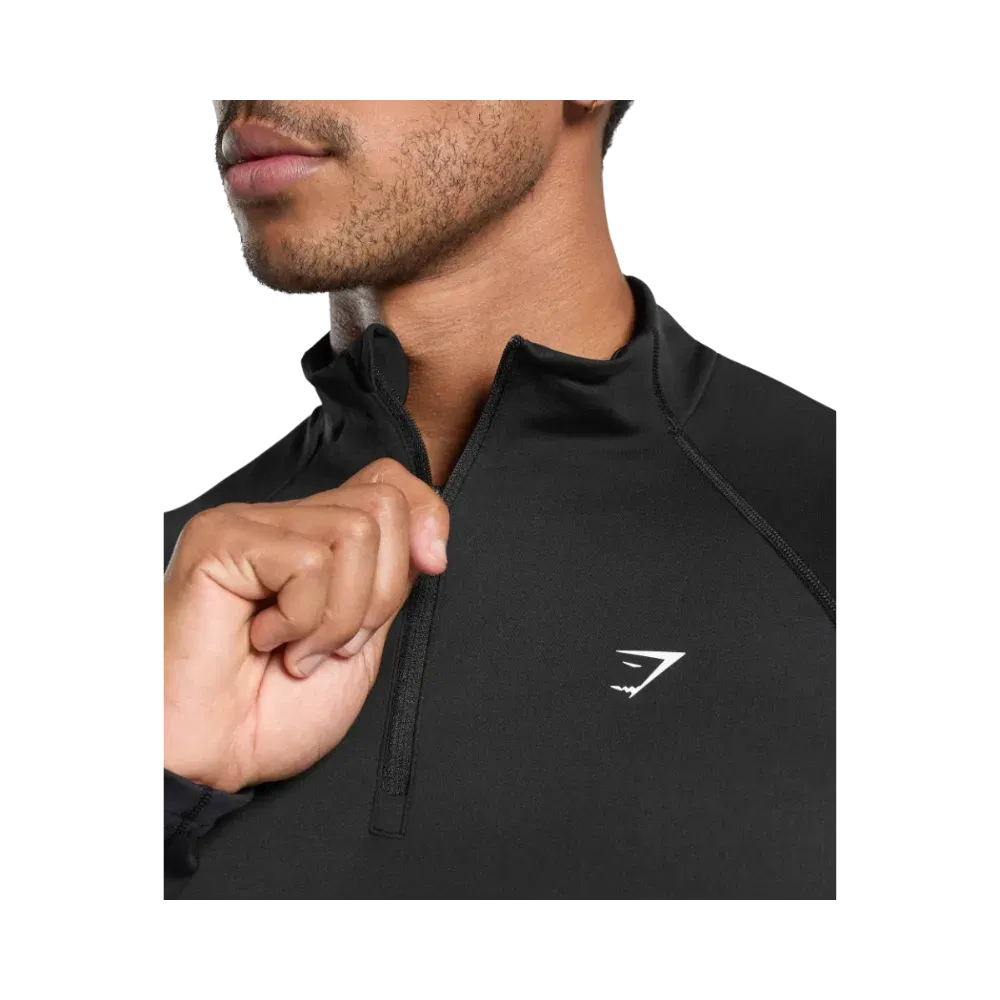 Gymshark Performance 1/4 Zip Slim Fit Black