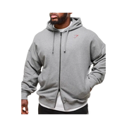 Gymshark Power Zip Up Hoodie Oversized Fit Charcoal Core Marl