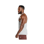 Gymshark React Stringer Slim Fit Light Grey Core Marl