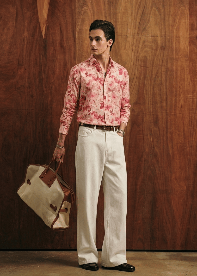 Peach Petals I'MHERE Essentials full sleeve shirts