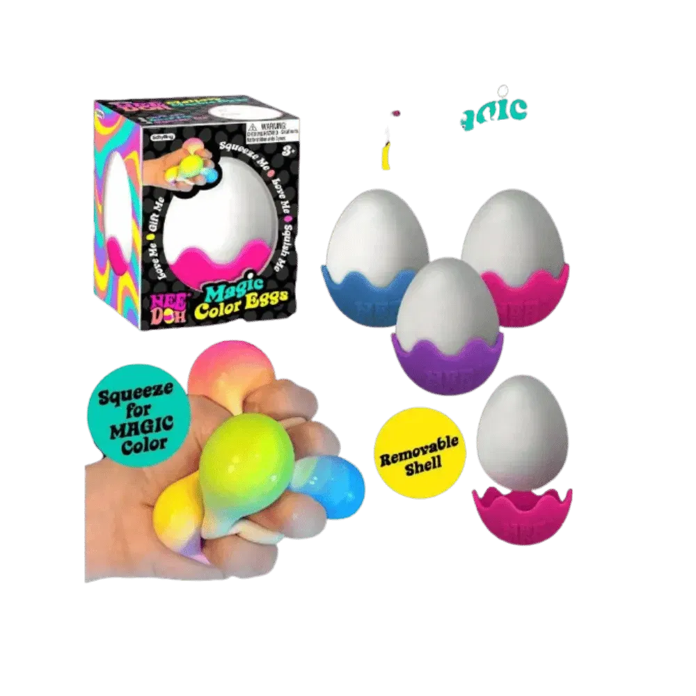 NeeDoh Magic Color Egg Squishy Fidget Toy Pink