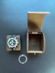 Breitling Super Avenger IINEW & LUXURY - Volcano Black ALLIGATOR strap & folding clasp