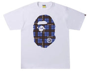 BAPE Logo Check Big Ape Head T-Shirt White