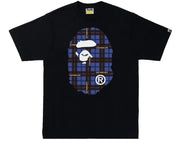 BAPE Logo Check Big Ape Head T-Shirt Black