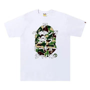 BAPE ABC Camo Japanese Letters T-Shirt White