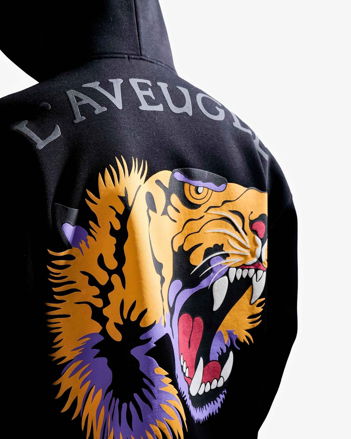 Ruthless - Black Oversized Printed Hoodie
