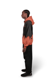 Ember Orange - Washed Oversized Zipper Hood