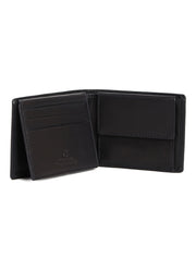 Snello Bi-Fold Men's Leather Wallet With RFID | Black