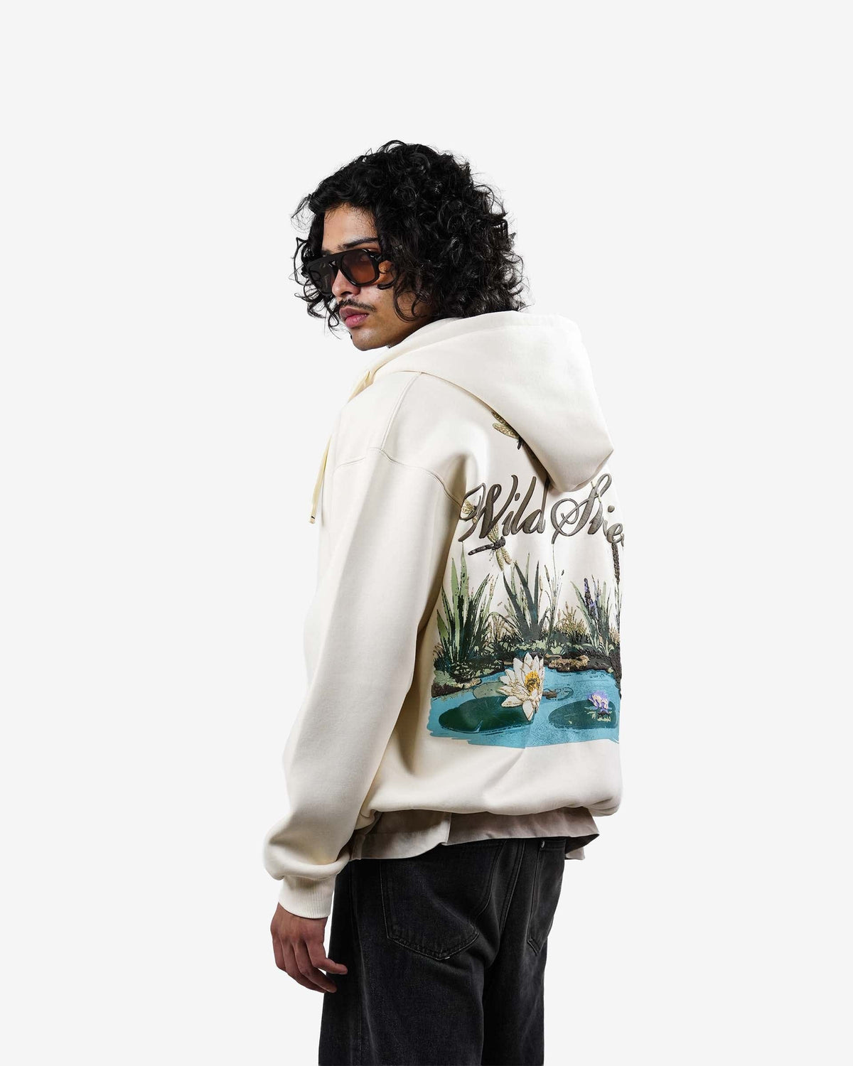 Wild Skies - Off-White Oversized Zipper Hoodie