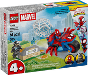 Lego Spidey on his Motorcycle vs Rhino