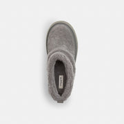 Women's Coach Christina Bootie In Signature Suede Charcoal