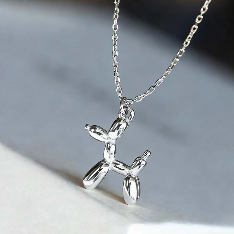 Balloon Dog Sleek Silver Chain