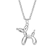 Balloon Dog Sleek Silver Chain