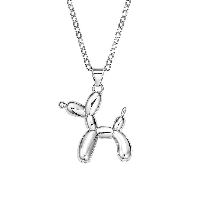 Balloon Dog Sleek Silver Chain