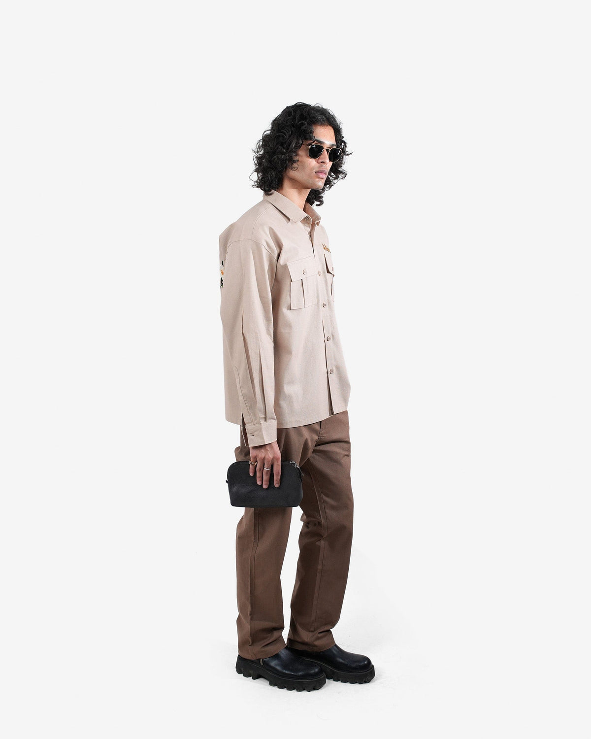 The County Club - Beige Embroidered Shirt