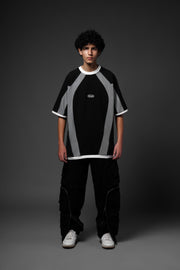Panelled T-Shirt Black