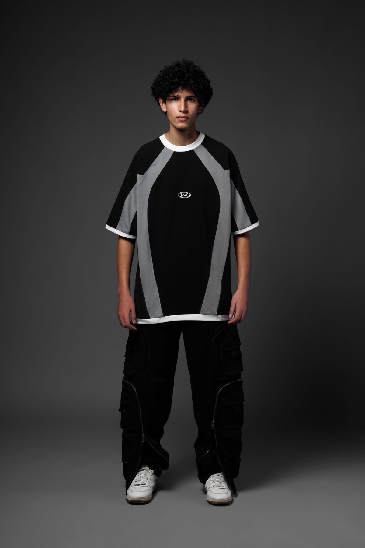 Panelled T-Shirt Black