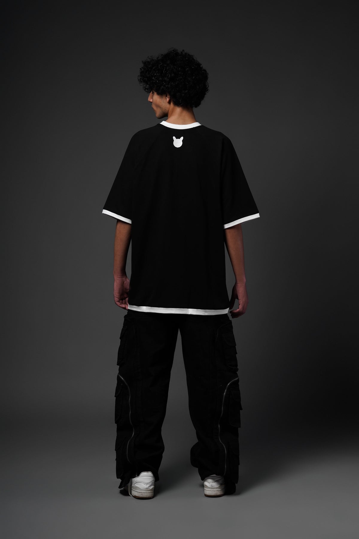 Panelled T-Shirt Black